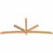 Ekena Millwork Alberta Timber Gable Bracket, Western Red Cedar, 108"W x 45"H x 3 1/2"D x 3 1/2"F, 10/12 Pitch GBW108X45X0404ALB00SWR - alternate 3